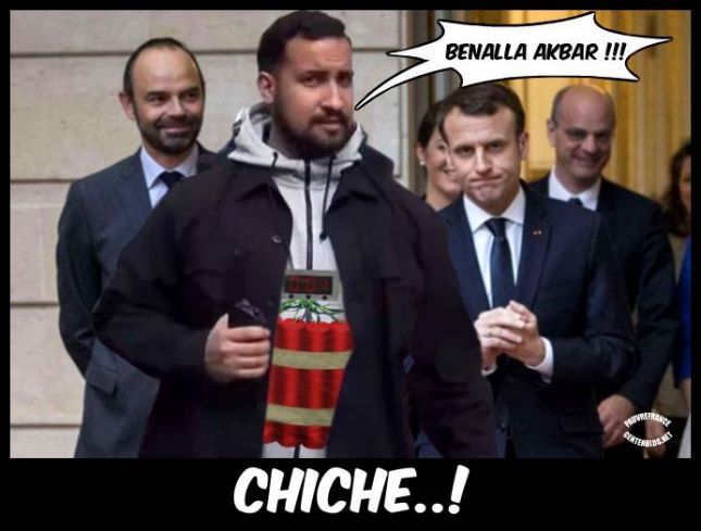Le dessin du jour (humour en images) - Page 23 Benalla_explose_macron